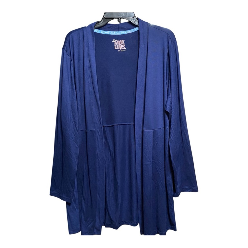 Muk Luks Blue Open Cardigan